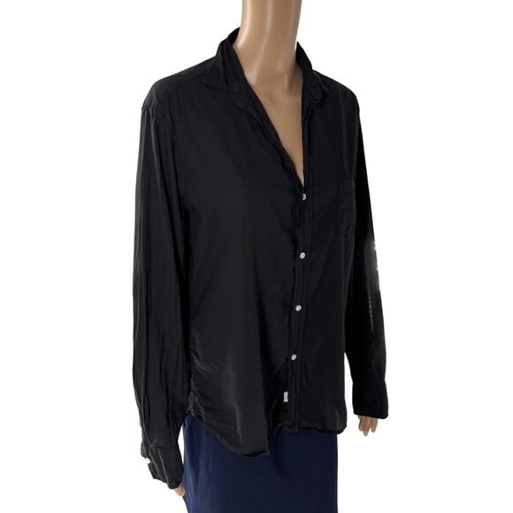 Frank & Eileen Black Cotton Eileen Button Down Top - Picture 5 of 10